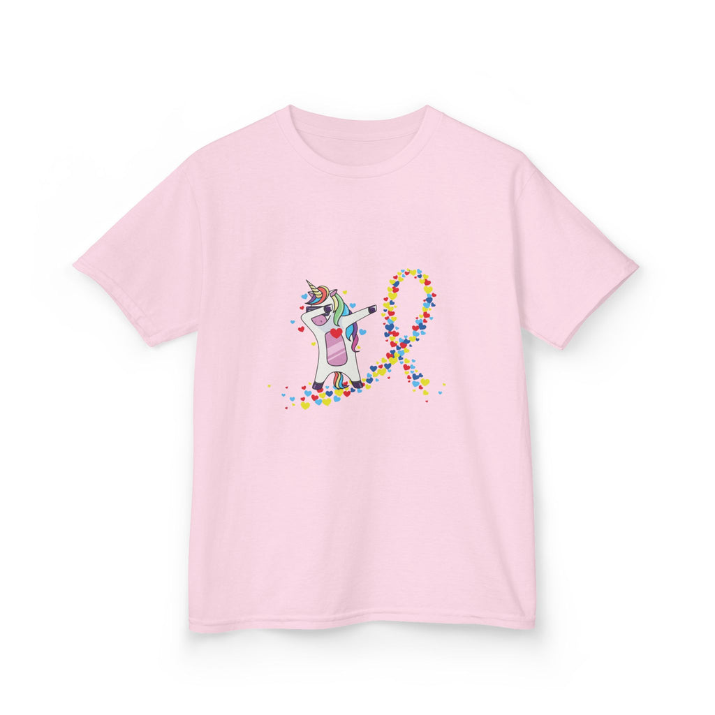 Kids Tee — Cute Unicorn Pouring Rainbow Confetti (Kids)