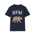Auntie Bear T-Shirt — Colorful Puzzle Autism Awareness Tee