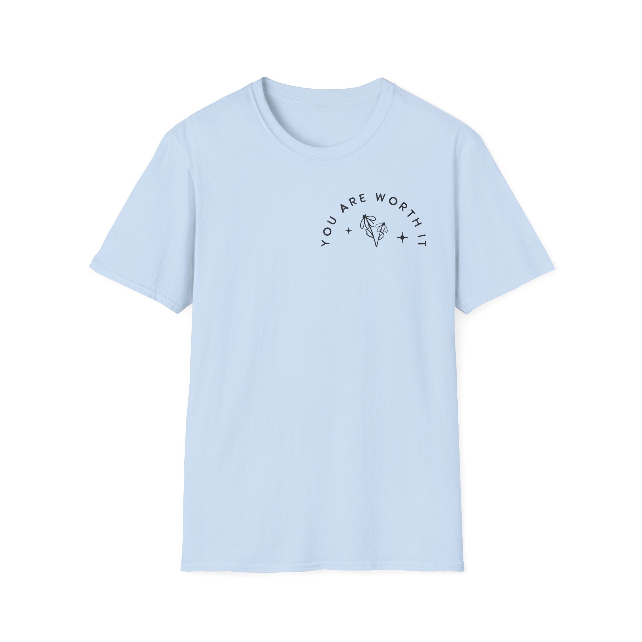 You Are Worth It T-Shirt — Floral Jar Self-Love Tee