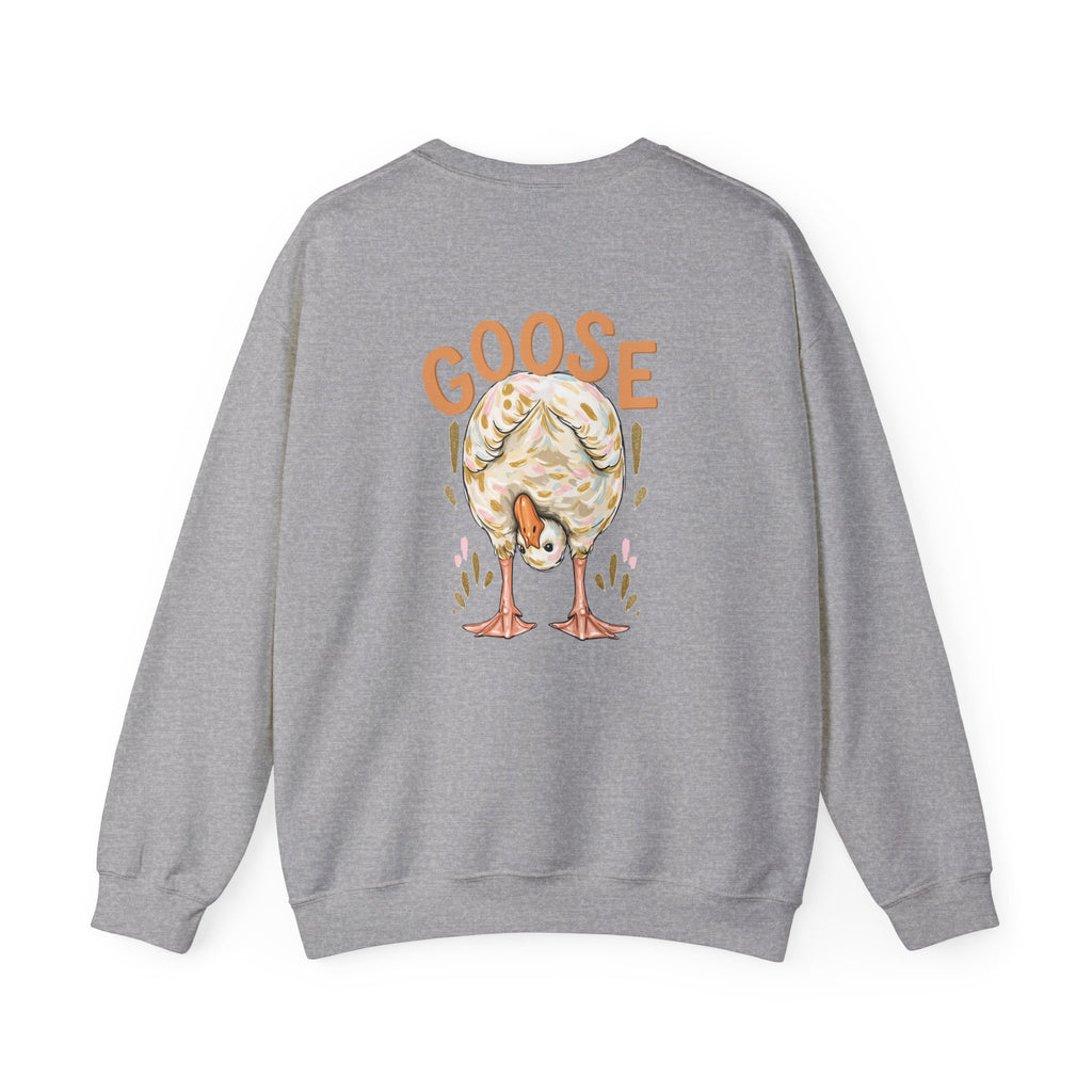 Double-sided Duck Duck Goose Crewneck Sweatshirt – Cute Watercolor Ducks Graphic