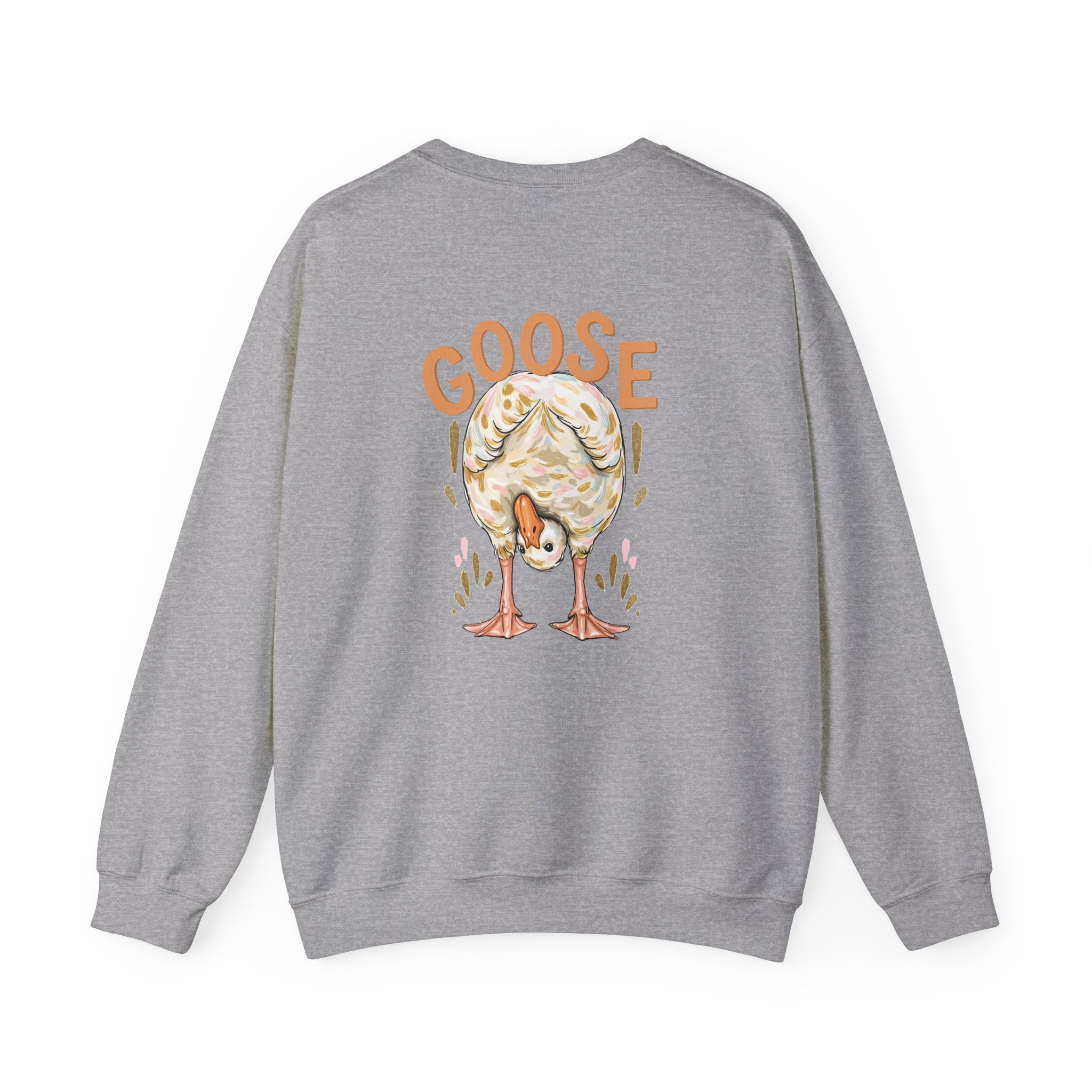Double-sided Duck Duck Goose Crewneck Sweatshirt – Cute Watercolor Ducks Graphic