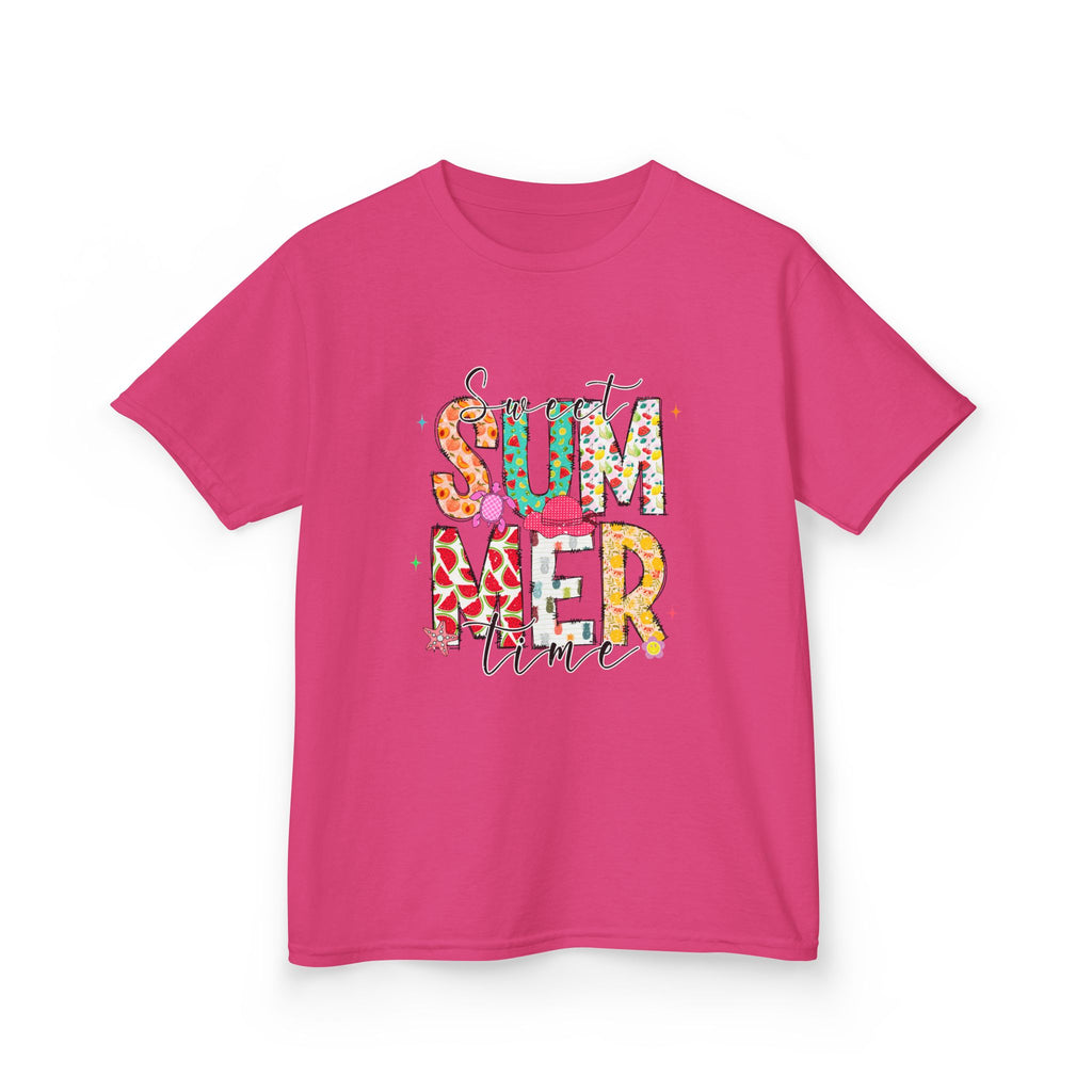 Kids Summer Vibes Tee — Colorful Floral "Summer Time" Graphic Shirt
