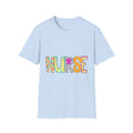 Nurse Colorful Lettering T-Shirt – Playful Scrubs-Themed Tee for Nurses