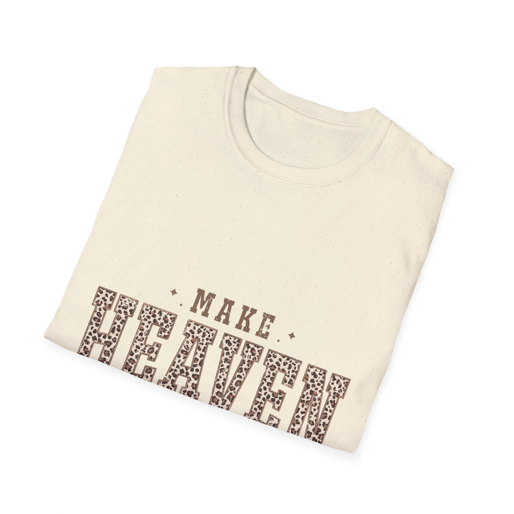 Make Heaven Crowded T-Shirt — Christian Faith Leopard Print Tee