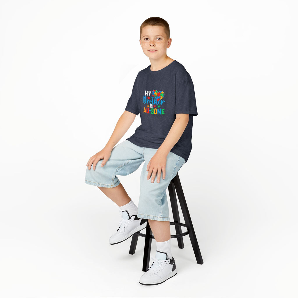 Kids T-Shirt — "Brother Au-some" Colorful Autism Awareness Tee