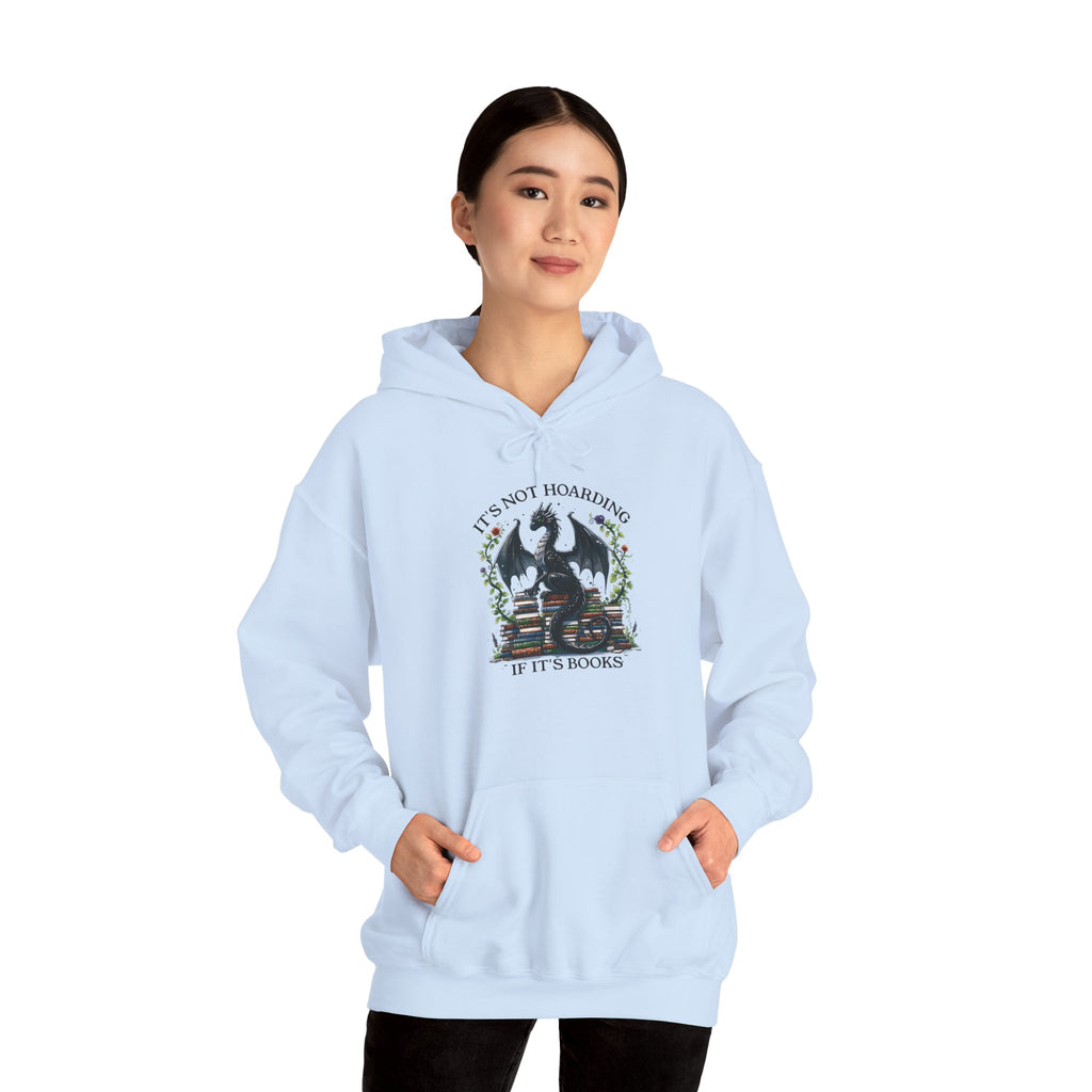 Hoodie — "It's Not Roaring if It's Books" Dragon Booklover Graphic Hoodie
