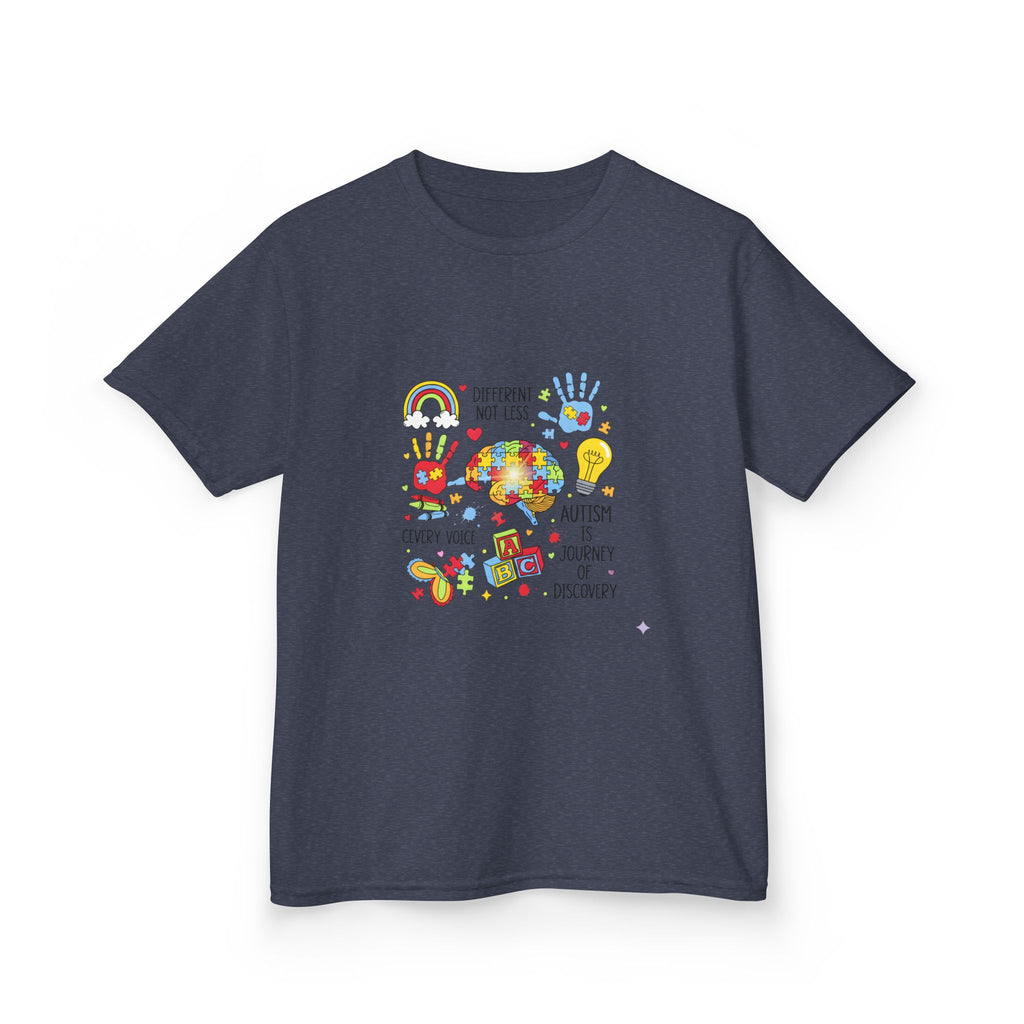 Autism Awareness Kids Tee — Colorful Puzzle Heart & Hands Design