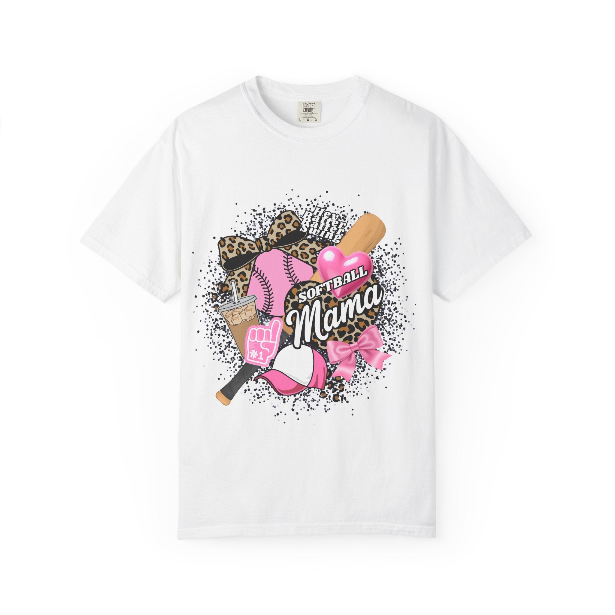 Softball Mama T-Shirt — Pink Bat & Ball Graphic for Proud Softball Moms