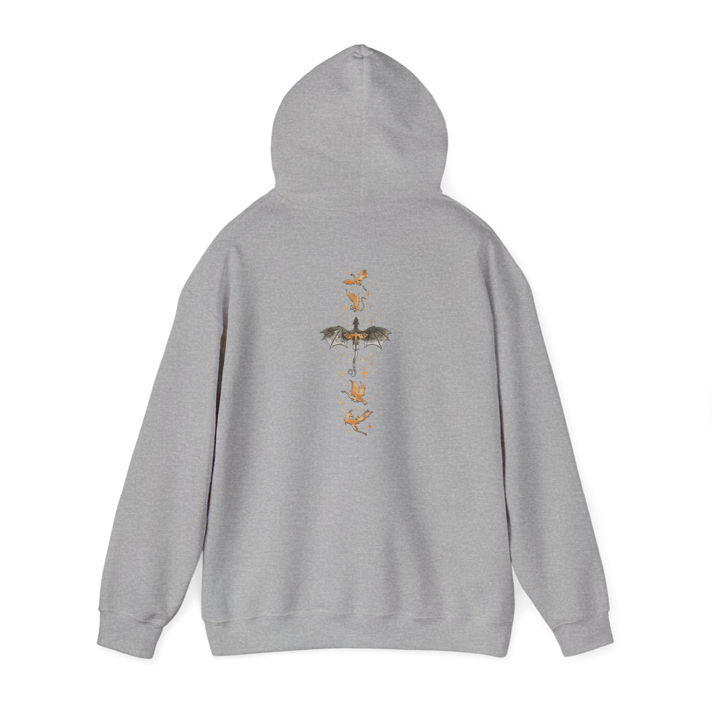 Bookish Bat Hoodie — Vintage Flying Books Graphic Pullover