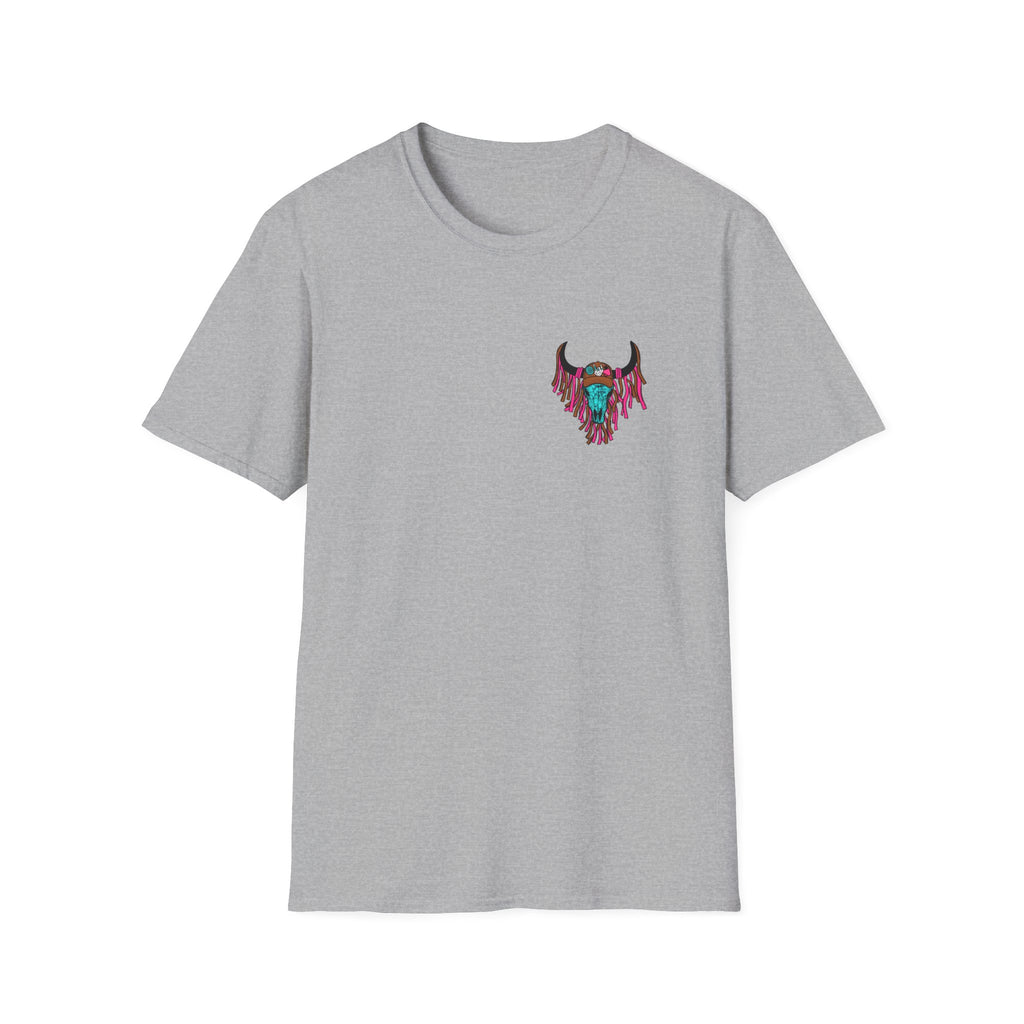 Double-sided Mama Mamas Cow Skull Graphic T-Shirt — Western Cowhide Retro Farmhouse Tee