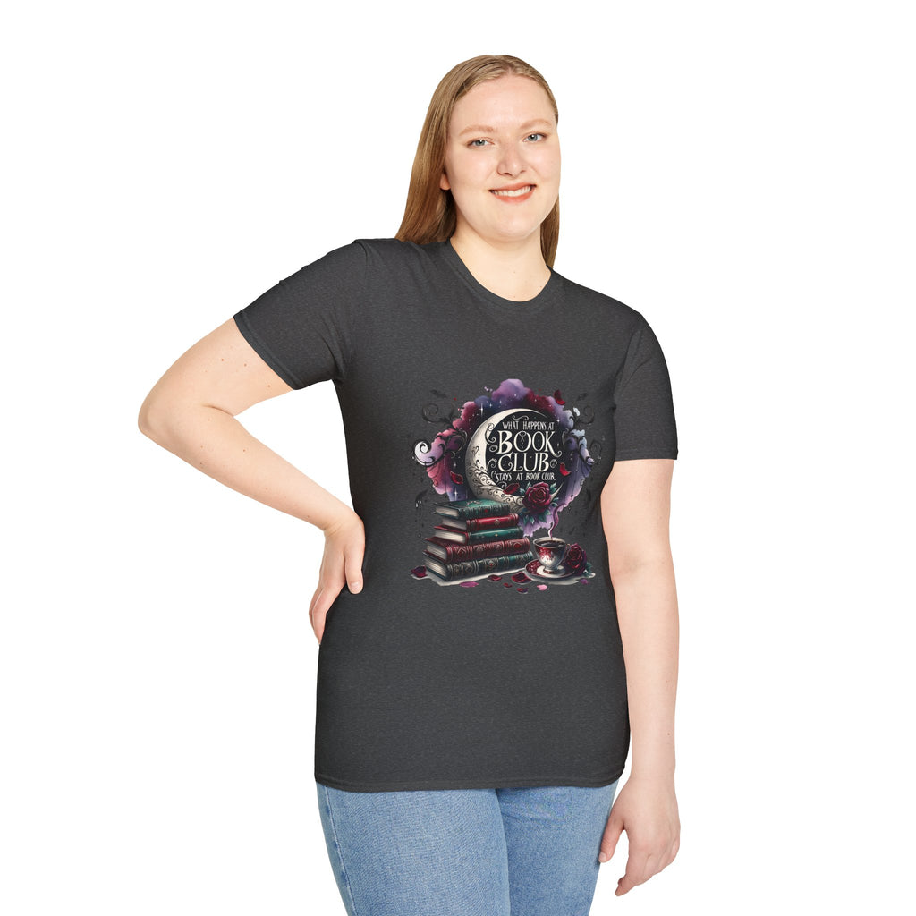 Book Club T-Shirt — Cozy Stack of Books & Tea Graphic