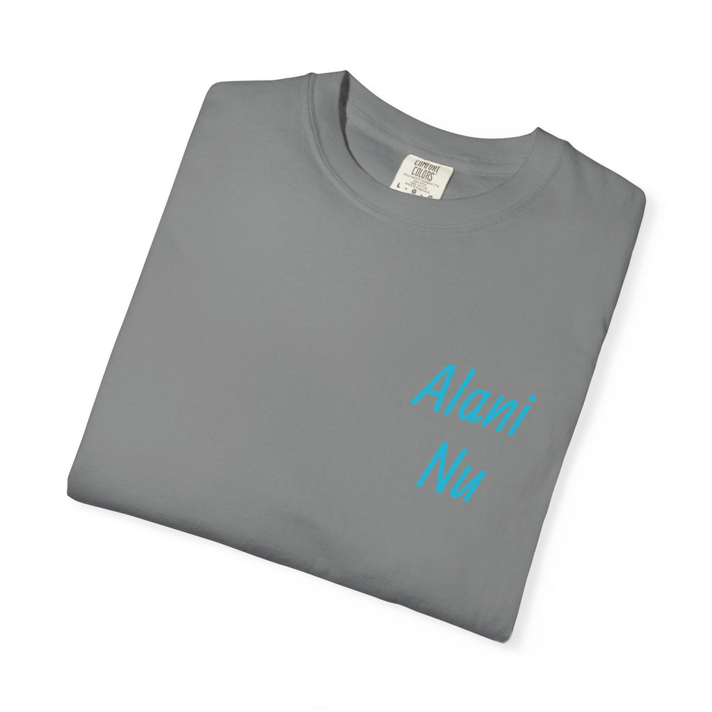 Good Vibes Graphic T-Shirt — 'Alani Nu' Chest Text, Pink Disco Back Design