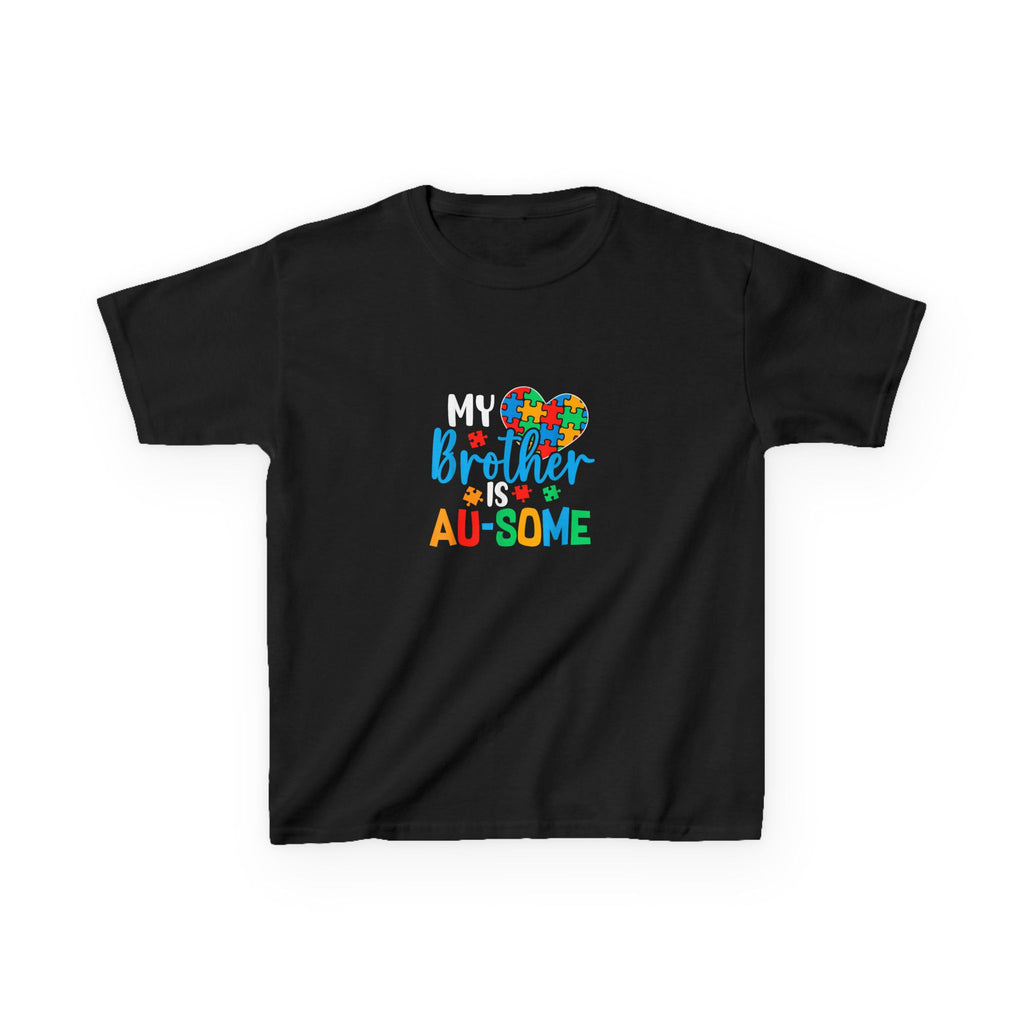 Kids T-Shirt — "Brother Au-some" Colorful Autism Awareness Tee
