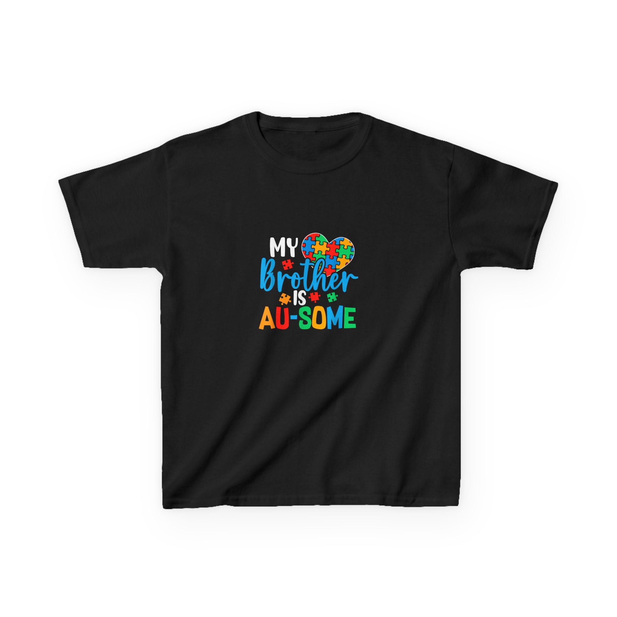 Kids T-Shirt — "Brother Au-some" Colorful Autism Awareness Tee