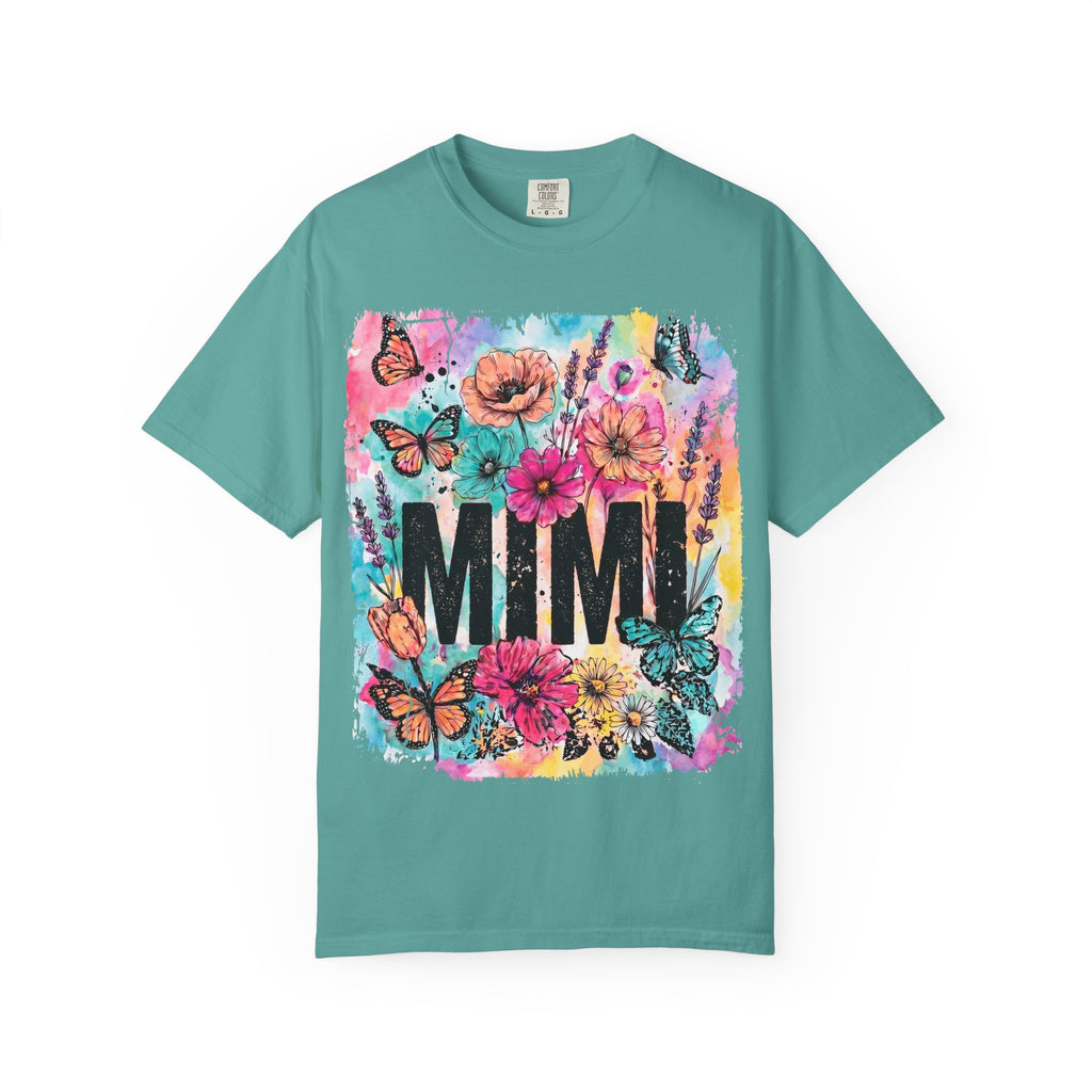 MIMI Floral Butterflies T-Shirt — Colorful Watercolor Garden Tee