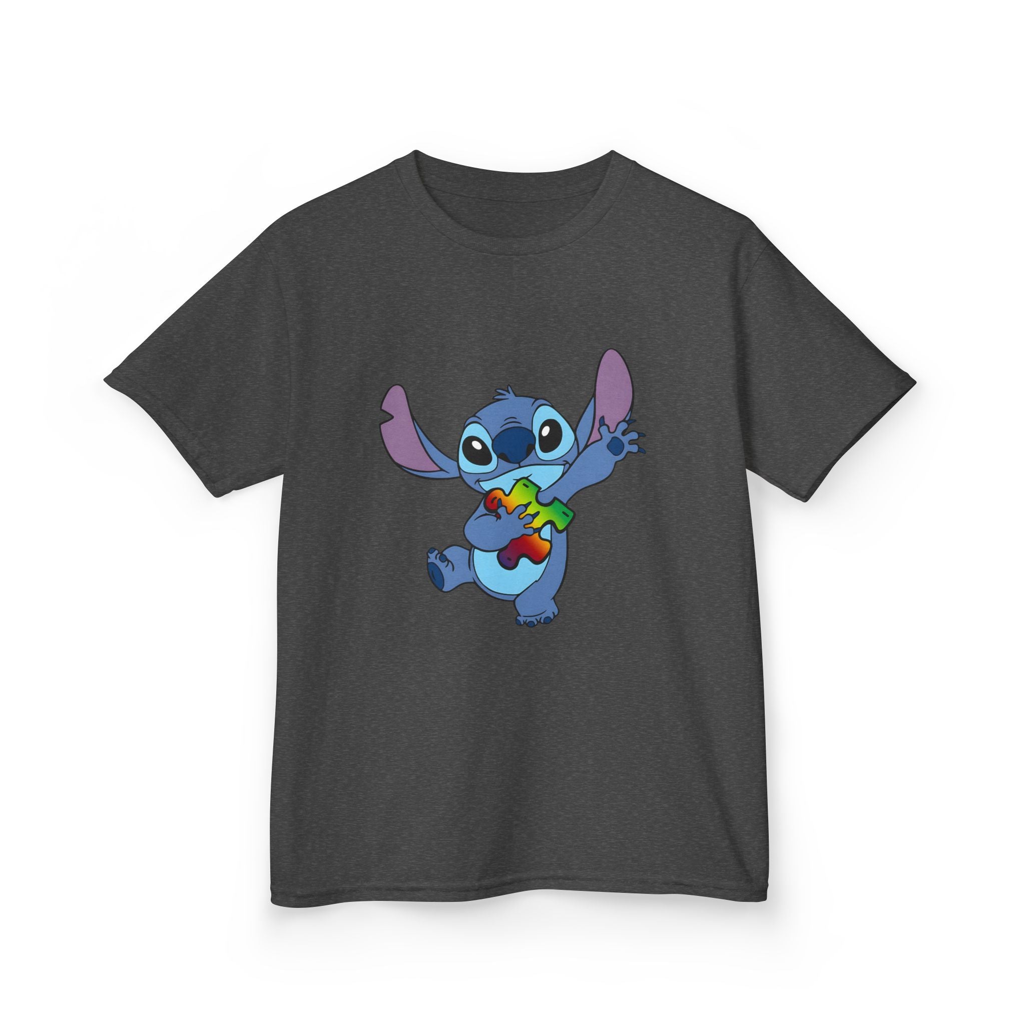 Kids Tee — Cute Stitch Holding Heart Graphic