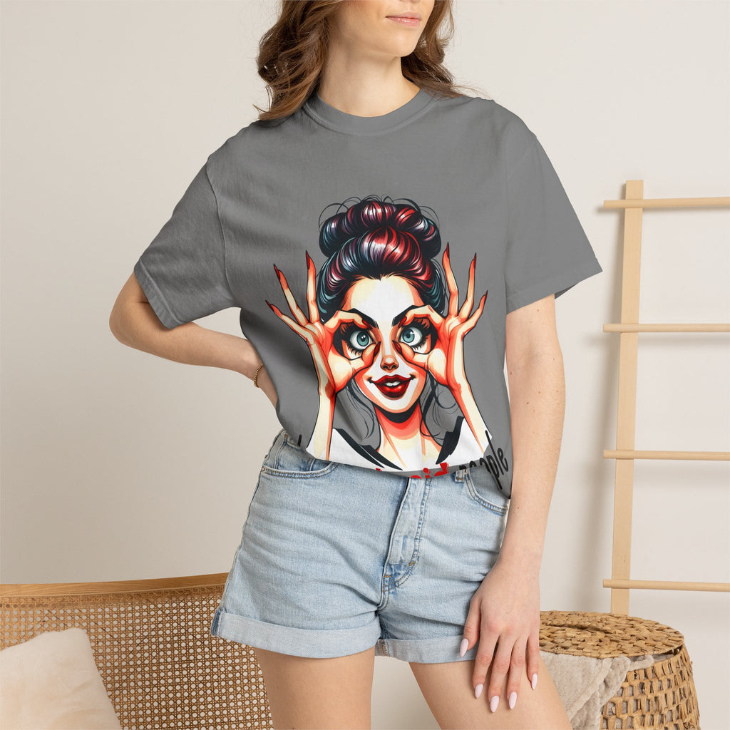 I See Stupid People T-Shirt — Funny Retro Woman Graphic Tee