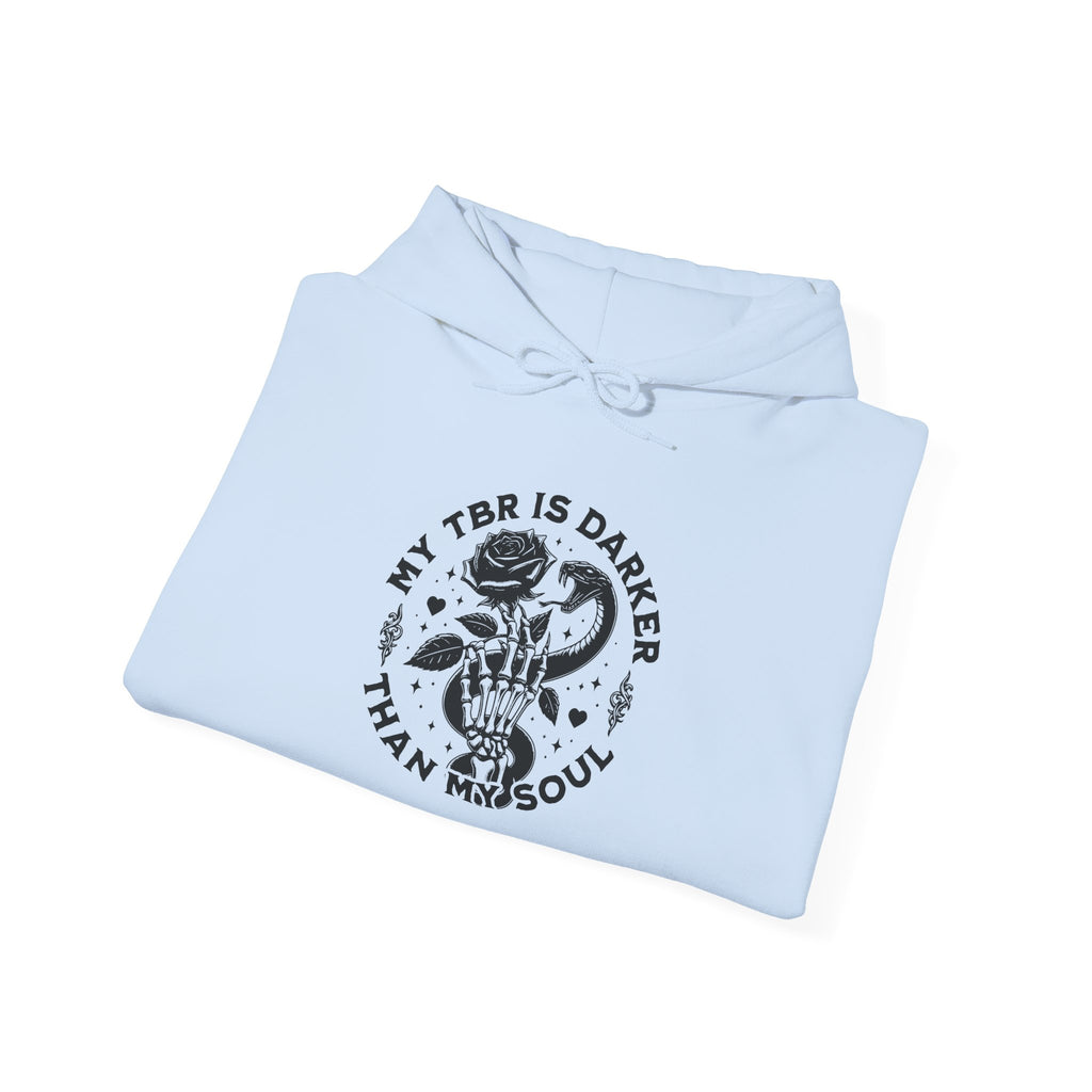 Hoodie — “My Tea Is Darker Than My Soul” Vintage Tea Skull Graphic Hoodie