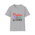 Mama of a Warrior Autism Puzzle Ribbon T-Shirt