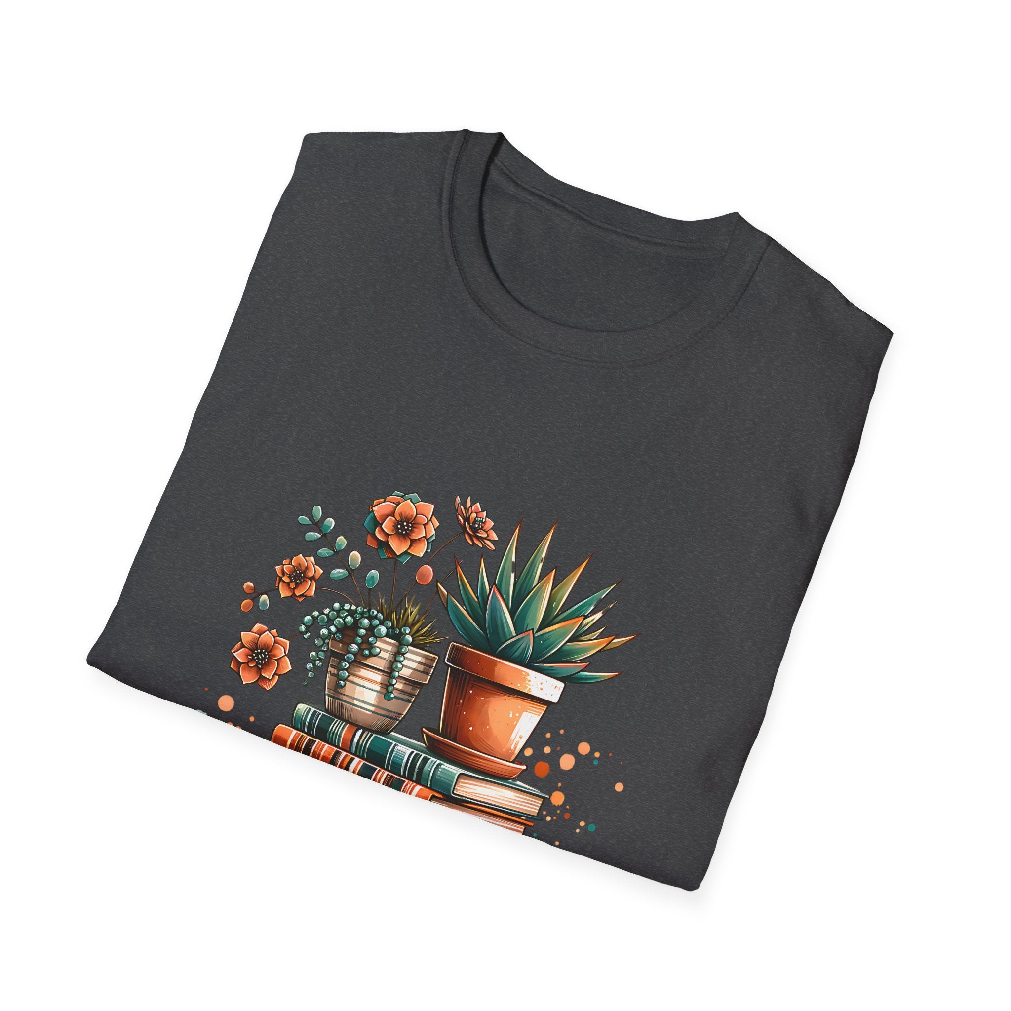 Book Lover T-Shirt — "Just a Girl Who Loves Books" Floral Stack Tee