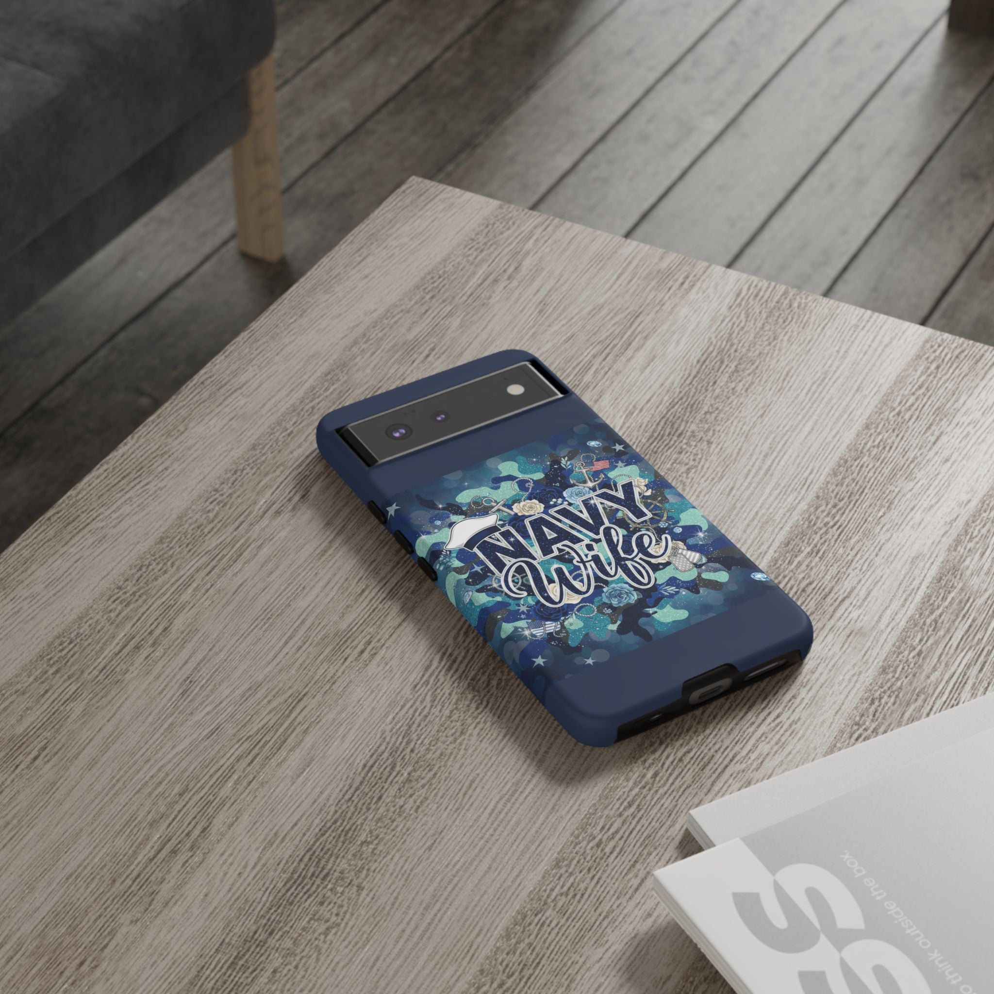 Navy Wife Tough Phone Case — Camouflage Military Tribute Protective Cover