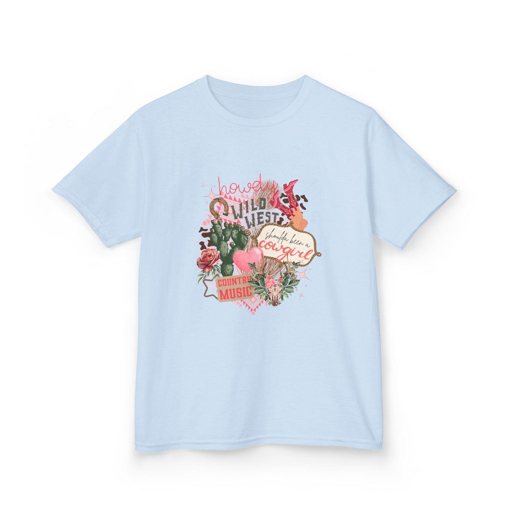 Kids Tee — "Wild West Sweetheart" Floral Cowgirl Shirt