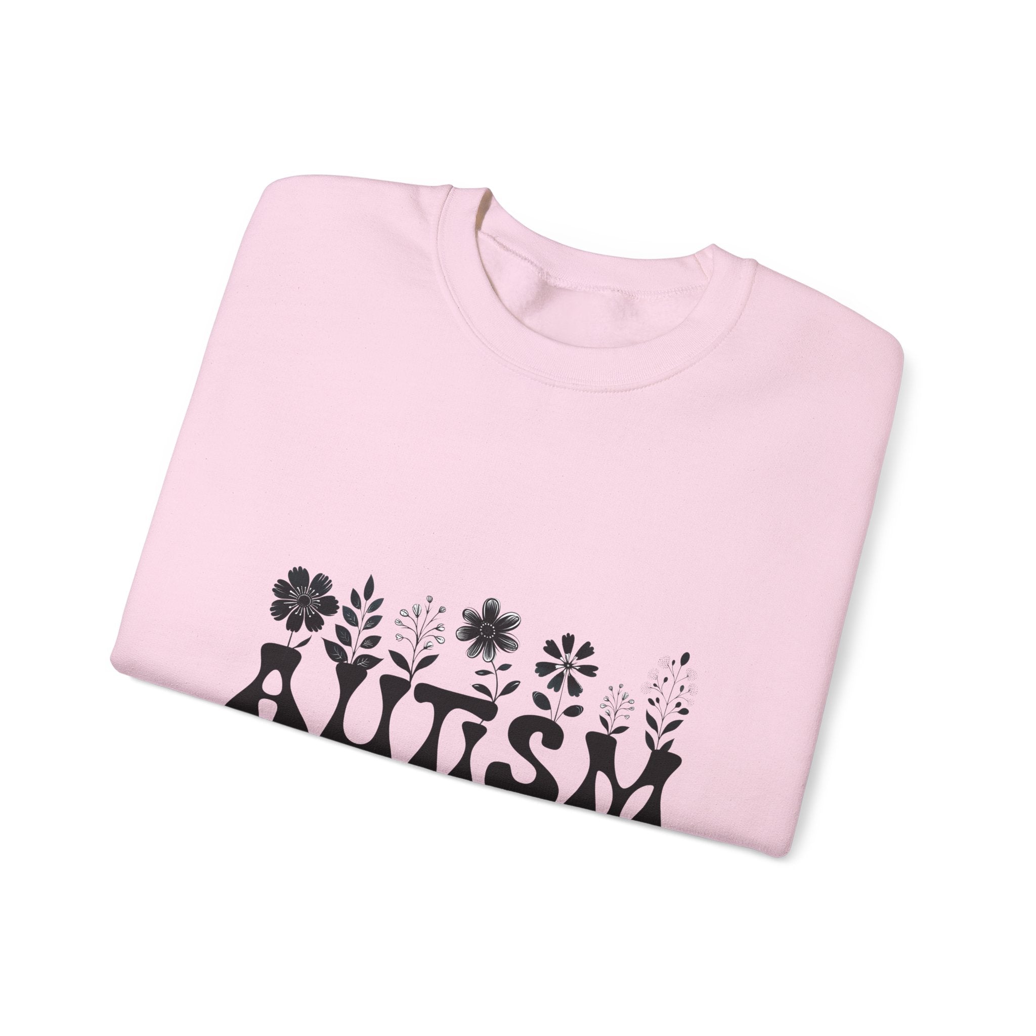 Autism Mom Crewneck Sweatshirt — Retro Floral Support Tee