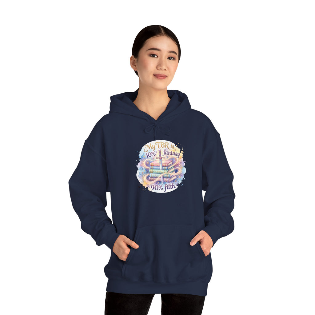 Hoodie — "My Tho is 40% Fantasy, 90% Fish" Colorful Nautical Graphic Hoodie