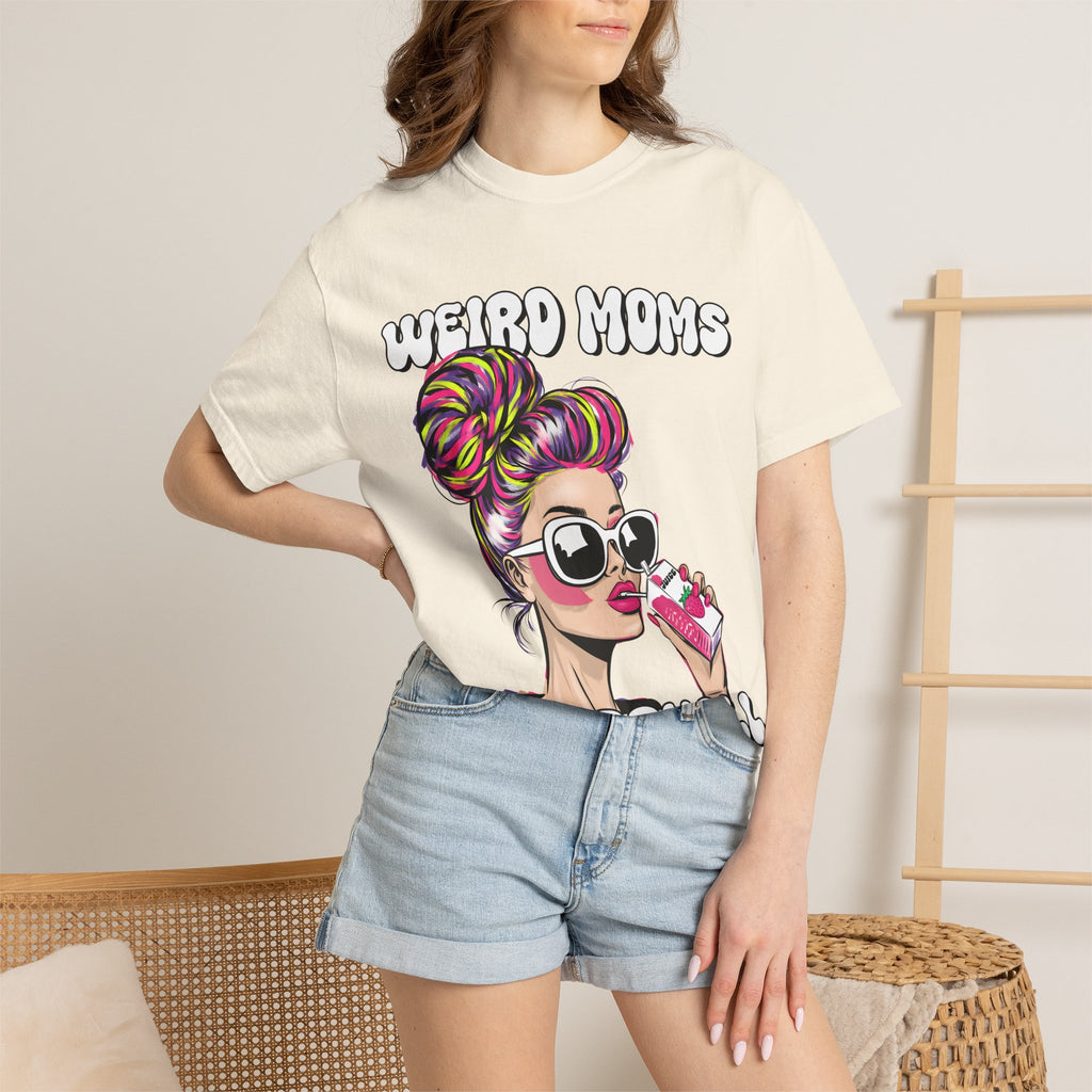 Weird Moms Homeschool Graphic T-Shirt — Retro Pop Art Mom Tee