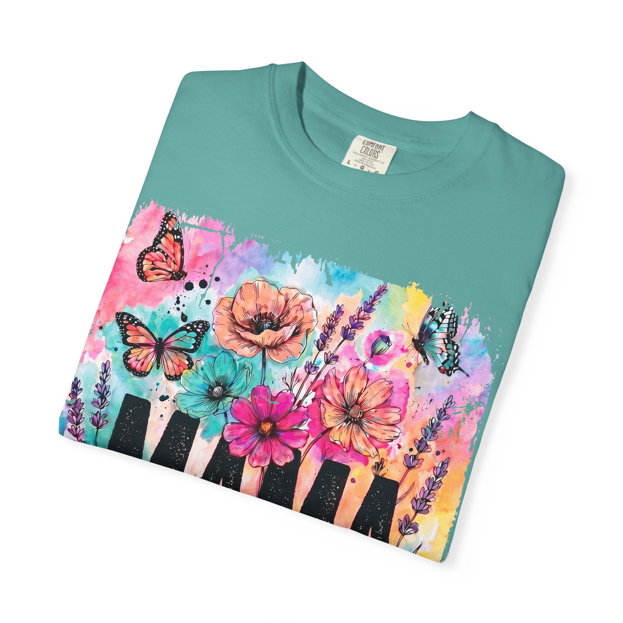 Mama Floral Tee — Colorful Butterflies & Flowers Mother's Day T-Shirt