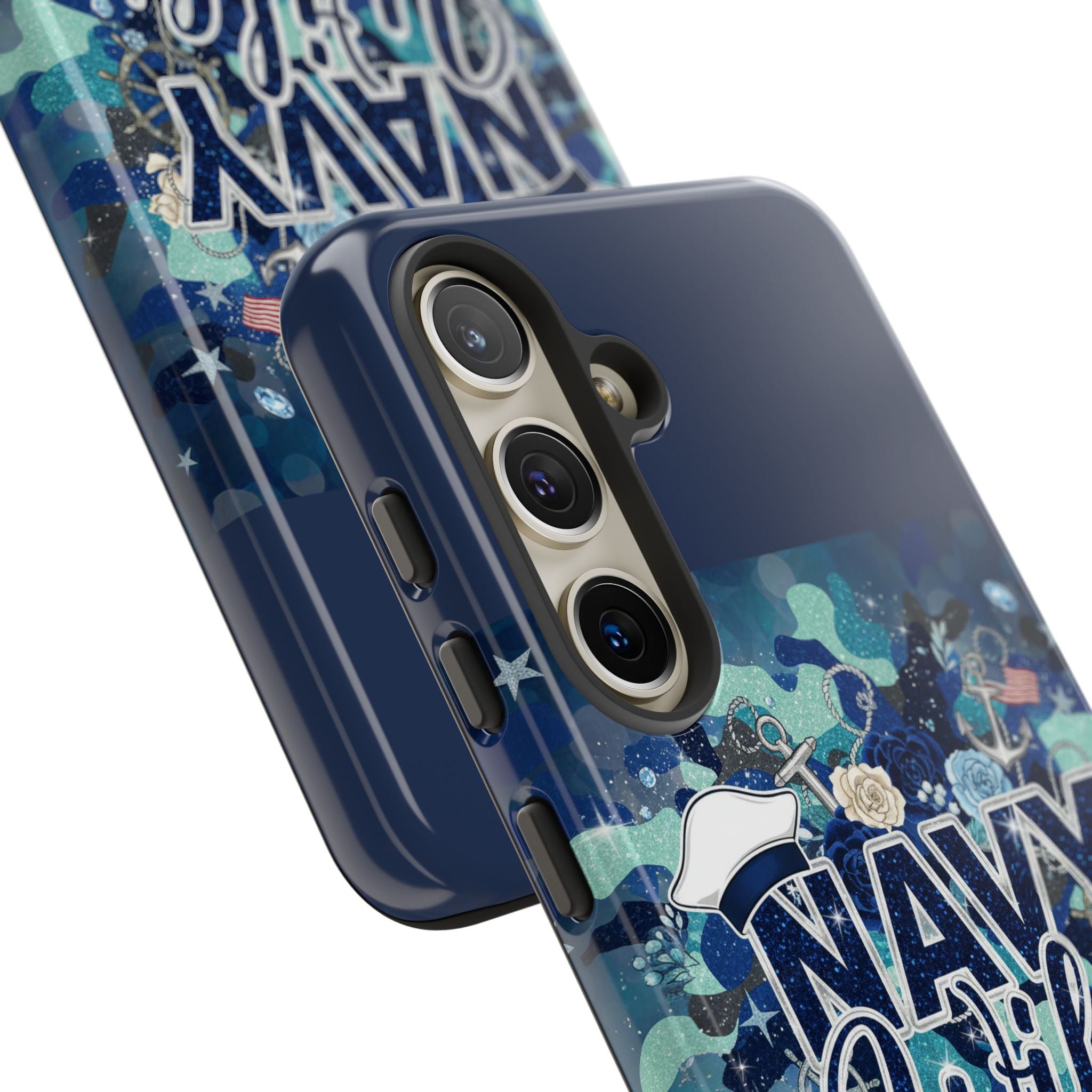 Navy Wife Tough Phone Case — Camouflage Military Tribute Protective Cover
