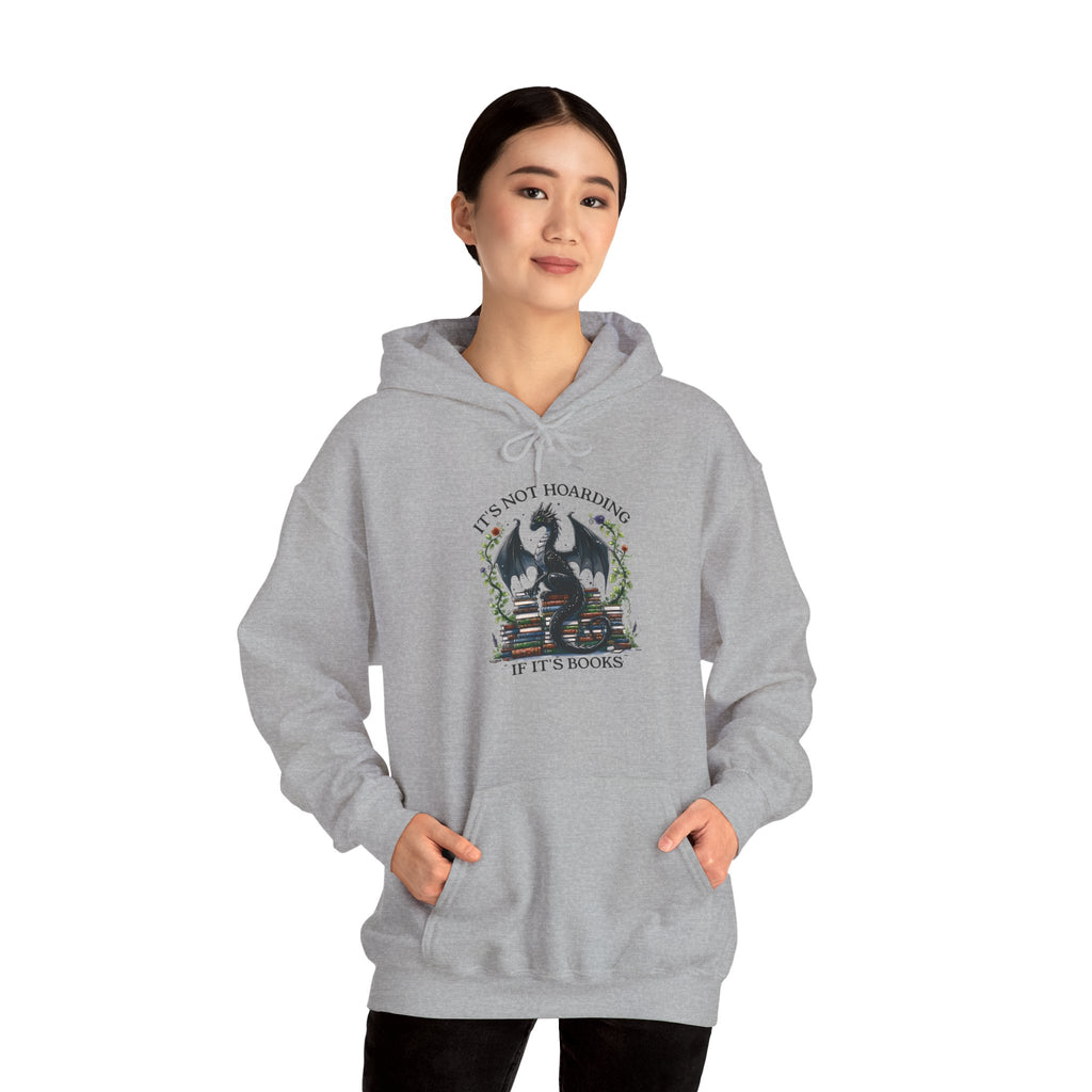 Hoodie — "It's Not Roaring if It's Books" Dragon Booklover Graphic Hoodie