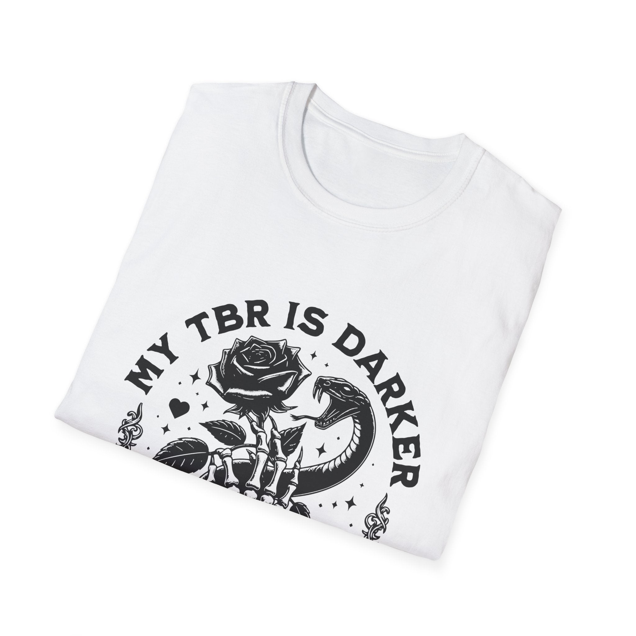 Gothic Booklover T-Shirt — “My TBR Is Darker Than My Soul” Graphic Tee