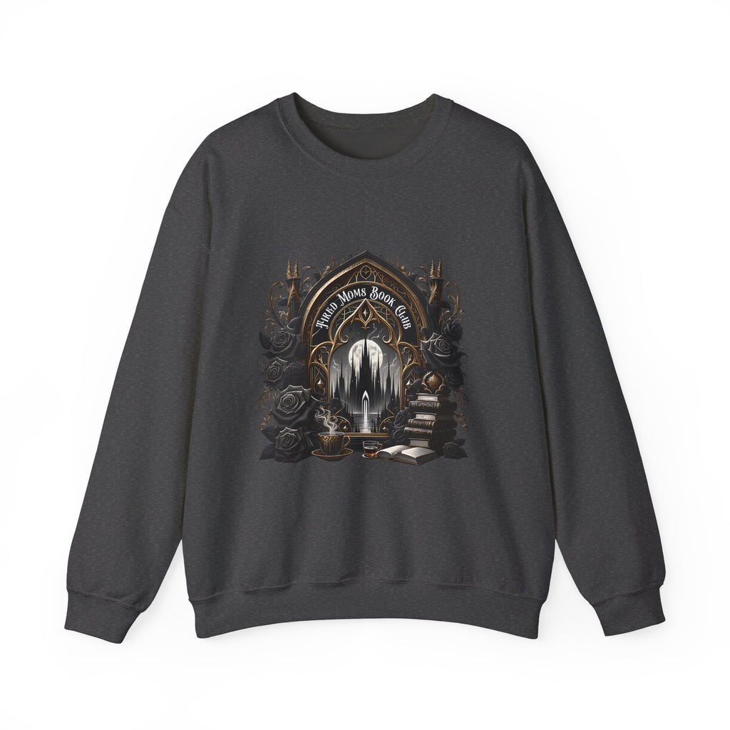 Mystic Library Crewneck Sweatshirt — Gothic 'Seek Silent Wisdom' Design