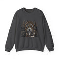 Mystic Library Crewneck Sweatshirt — Gothic 'Seek Silent Wisdom' Design