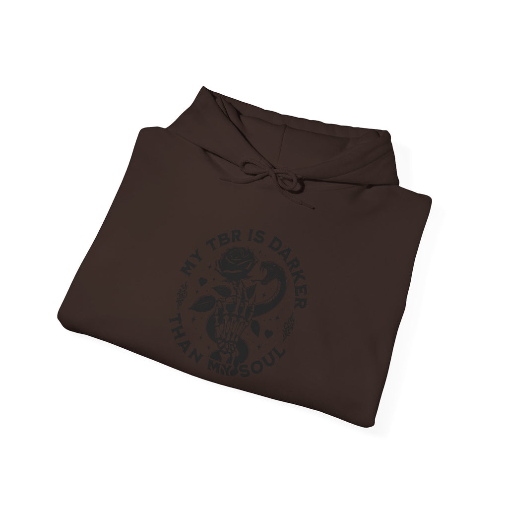 Hoodie — “My Tea Is Darker Than My Soul” Vintage Tea Skull Graphic Hoodie