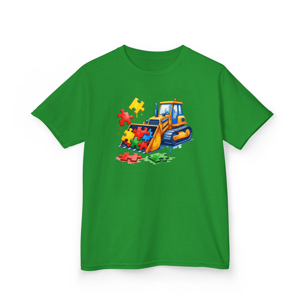 Kids Bulldozer Puzzle Tee — Construction Truck Shirt for Toddlers