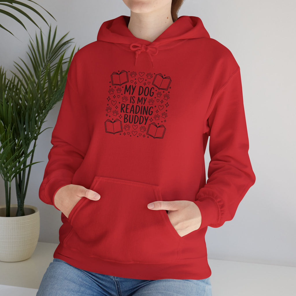 My Dog Is My Reading Buddy Hoodie — Cozy Pet Lover Sweatshirt