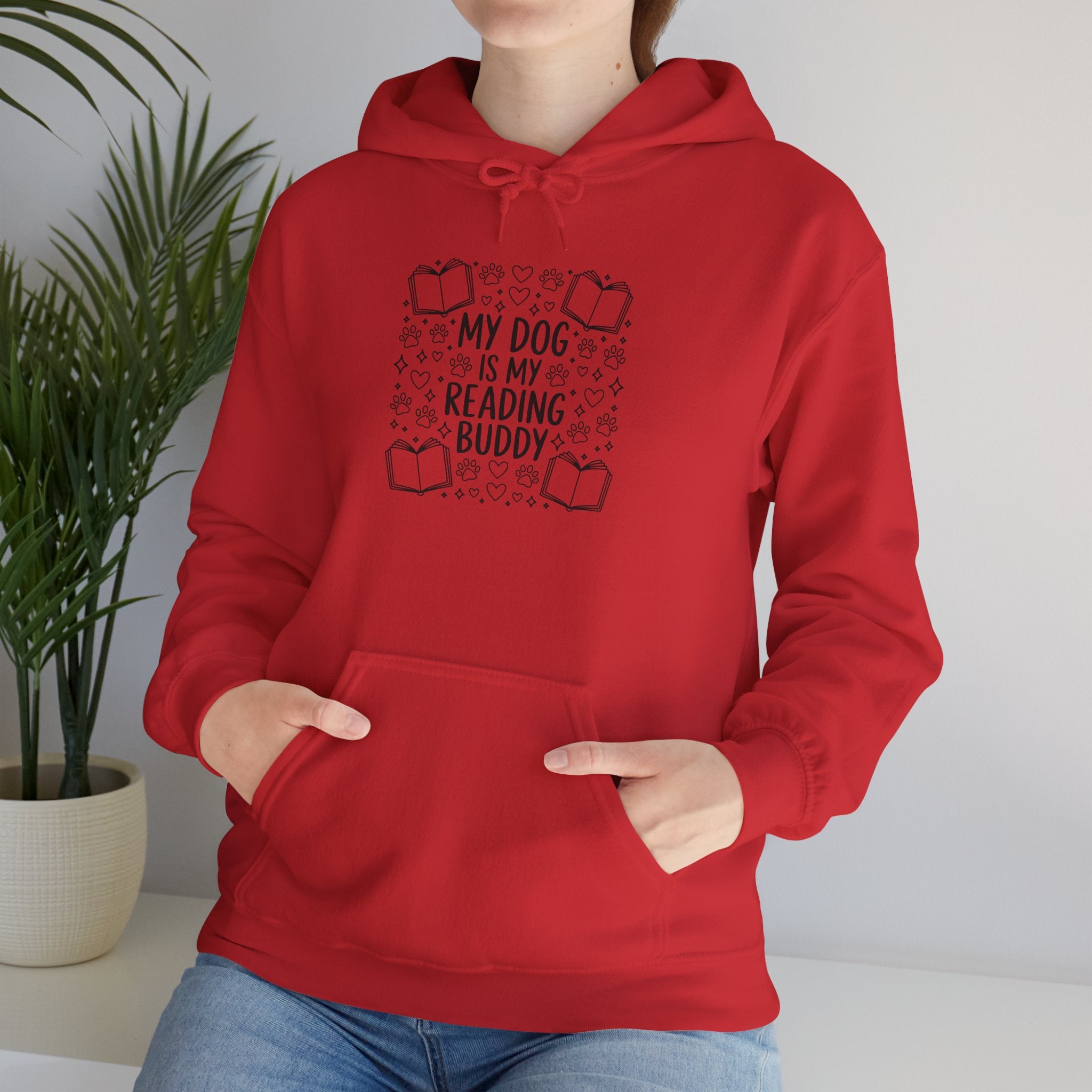 My Dog Is My Reading Buddy Hoodie — Cozy Pet Lover Sweatshirt