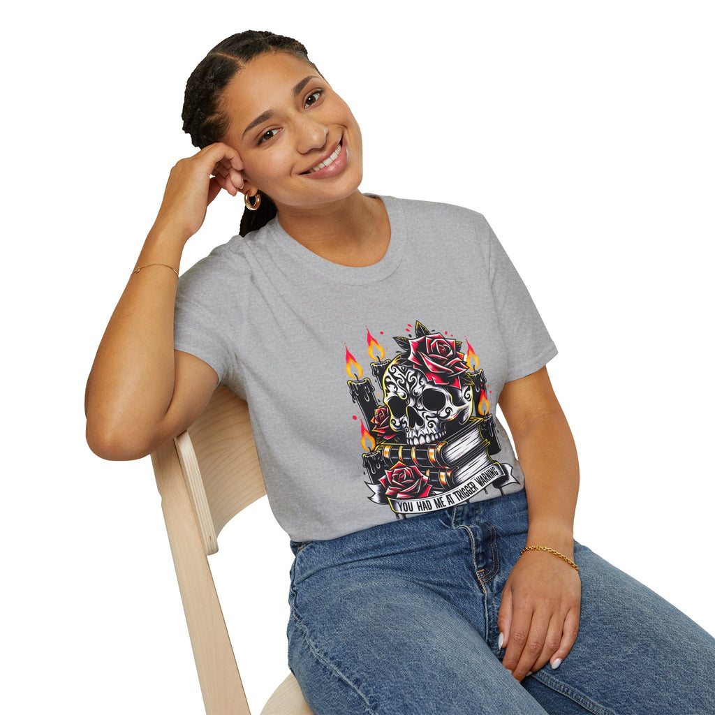 Skull & Roses Tee — 'You Had Me at Forever' Gothic Graphic T-Shirt