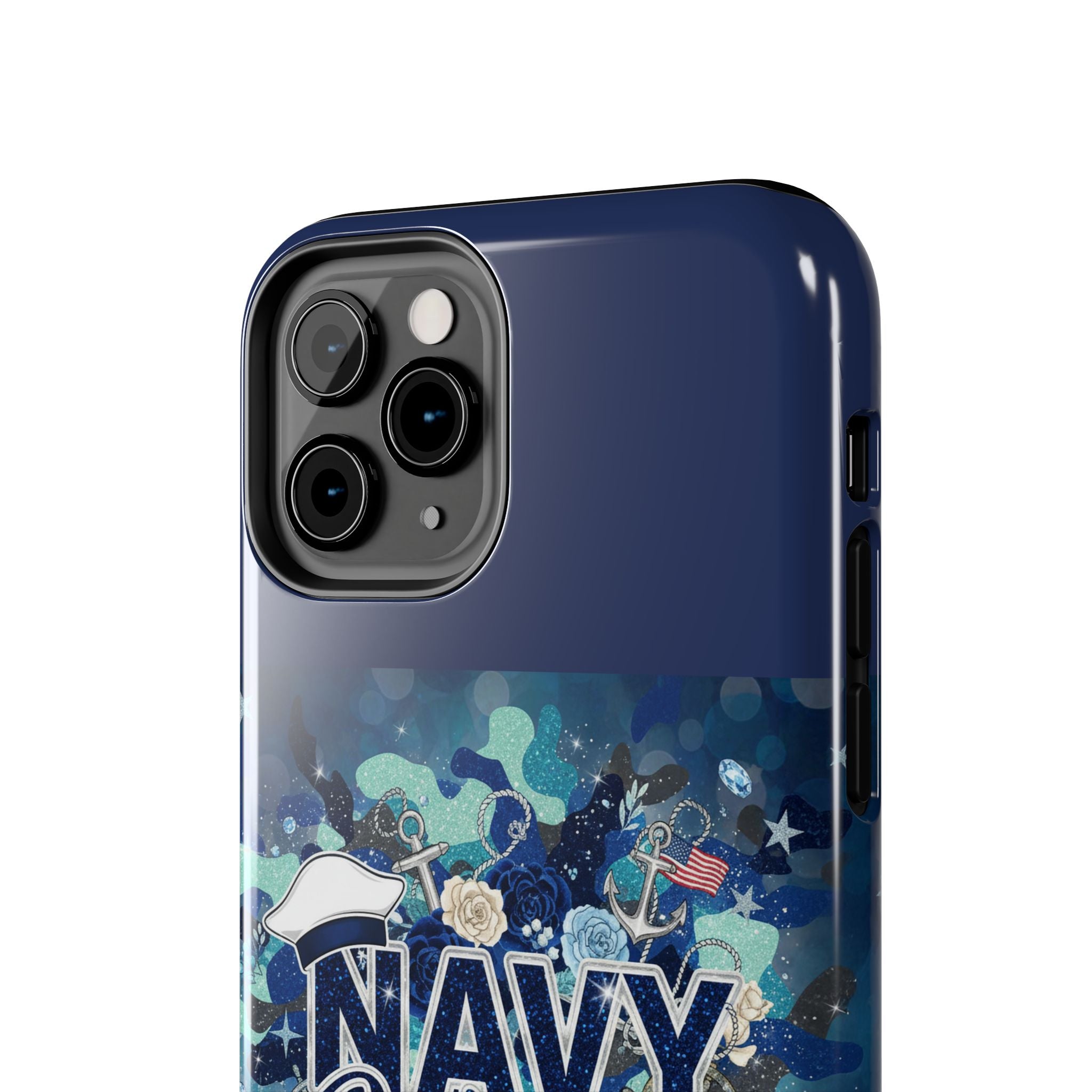 Navy Wife Tough Phone Case — Military Camouflage Protective Phone Cover, Perfect Gift for Navy Spouses
