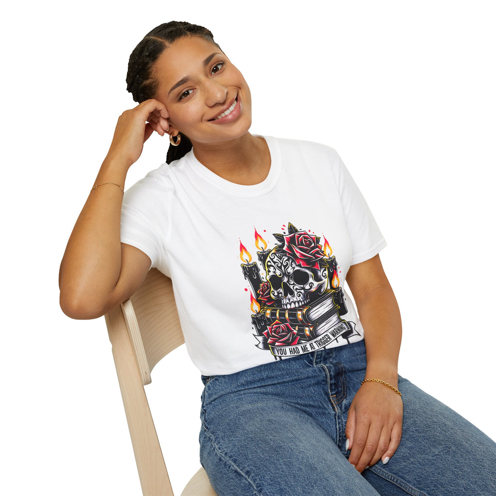 Skull & Roses Tee — 'You Had Me at Forever' Gothic Graphic T-Shirt