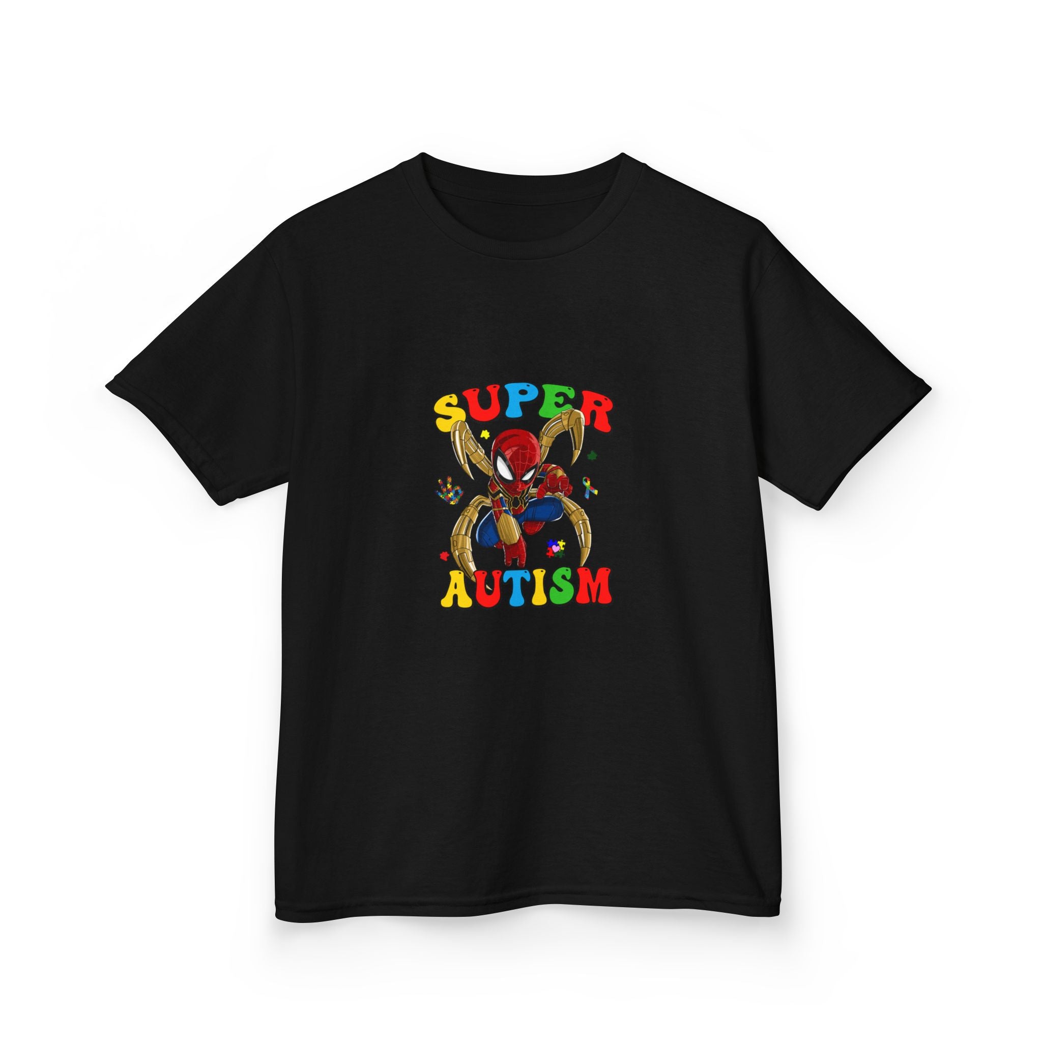 Kids T-Shirt — "Super Autism" Colorful Puzzle Bunny Tee
