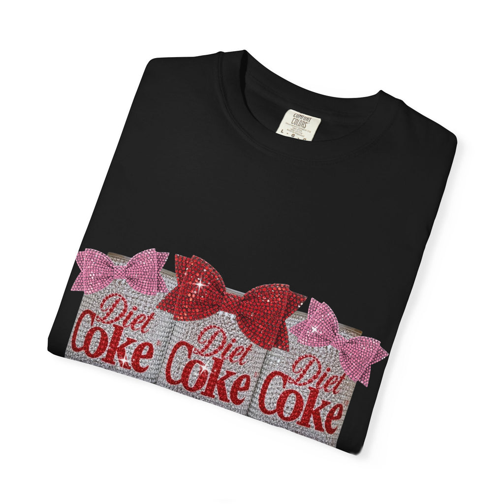 Diet Coke Glitter Can T-Shirt — "Just a Diet Coke Girl" Retro Sparkle Tee