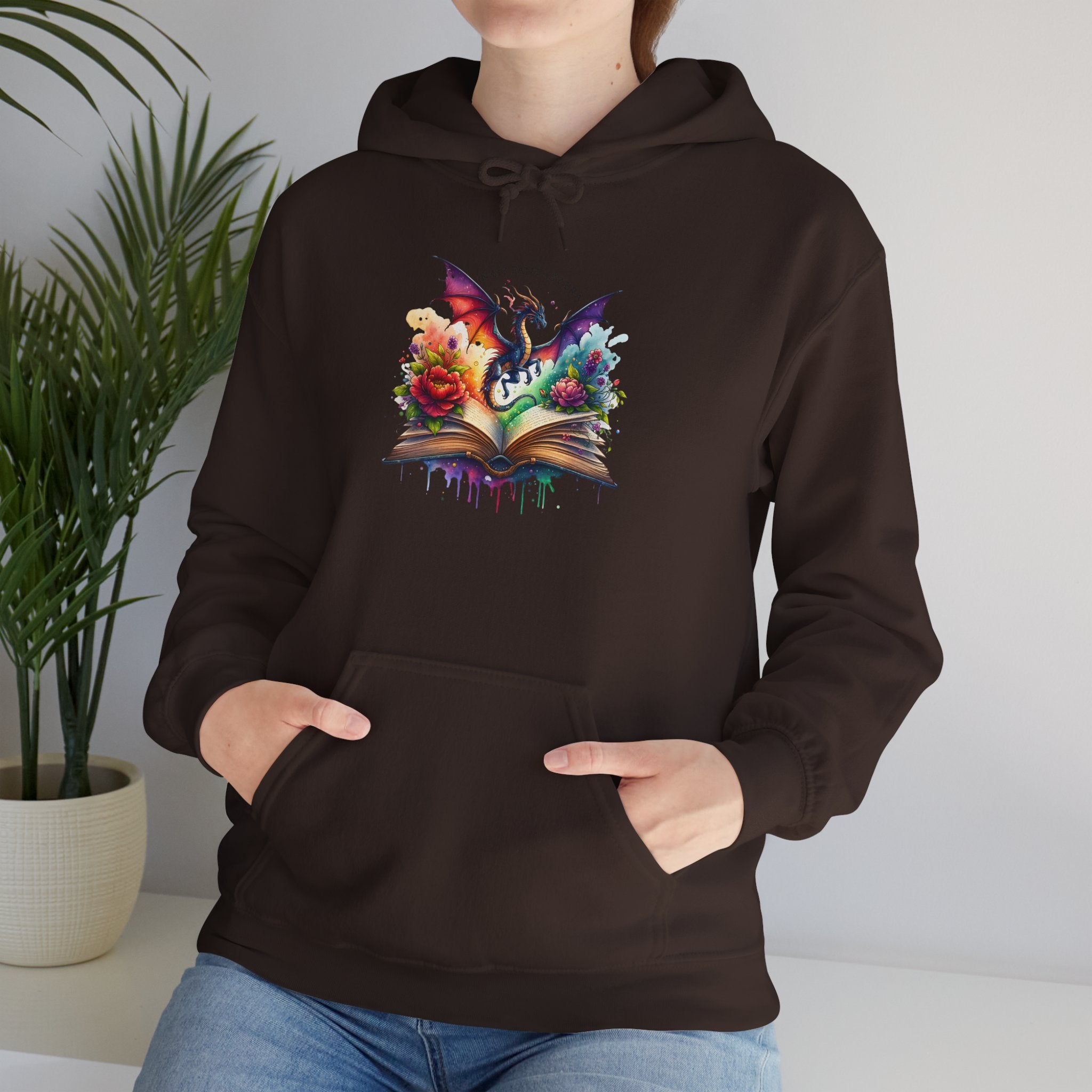 Fantasy Dragon Book Hoodie – Colorful Magic Storybook Sweatshirt