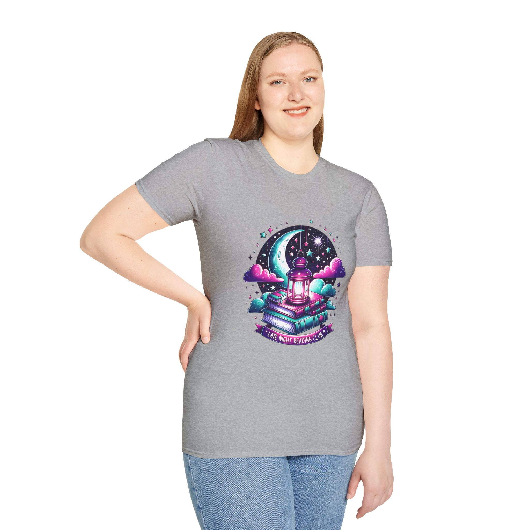 T-Shirt — Moonlit Books Lantern Design ("Let Your Dreams Guide")