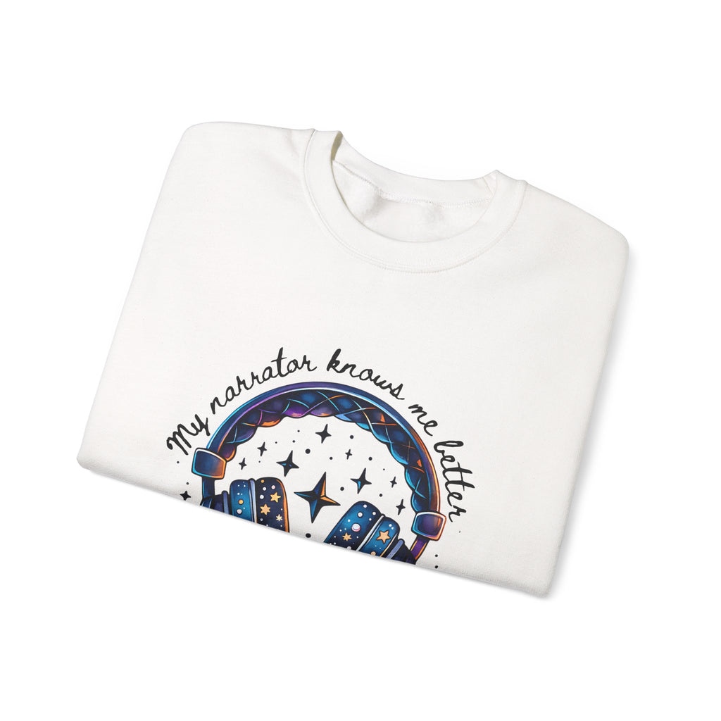 Sweatshirt — “My Navigator Knows Me Better Than My Therapist” Cosmic Headphones Crewneck