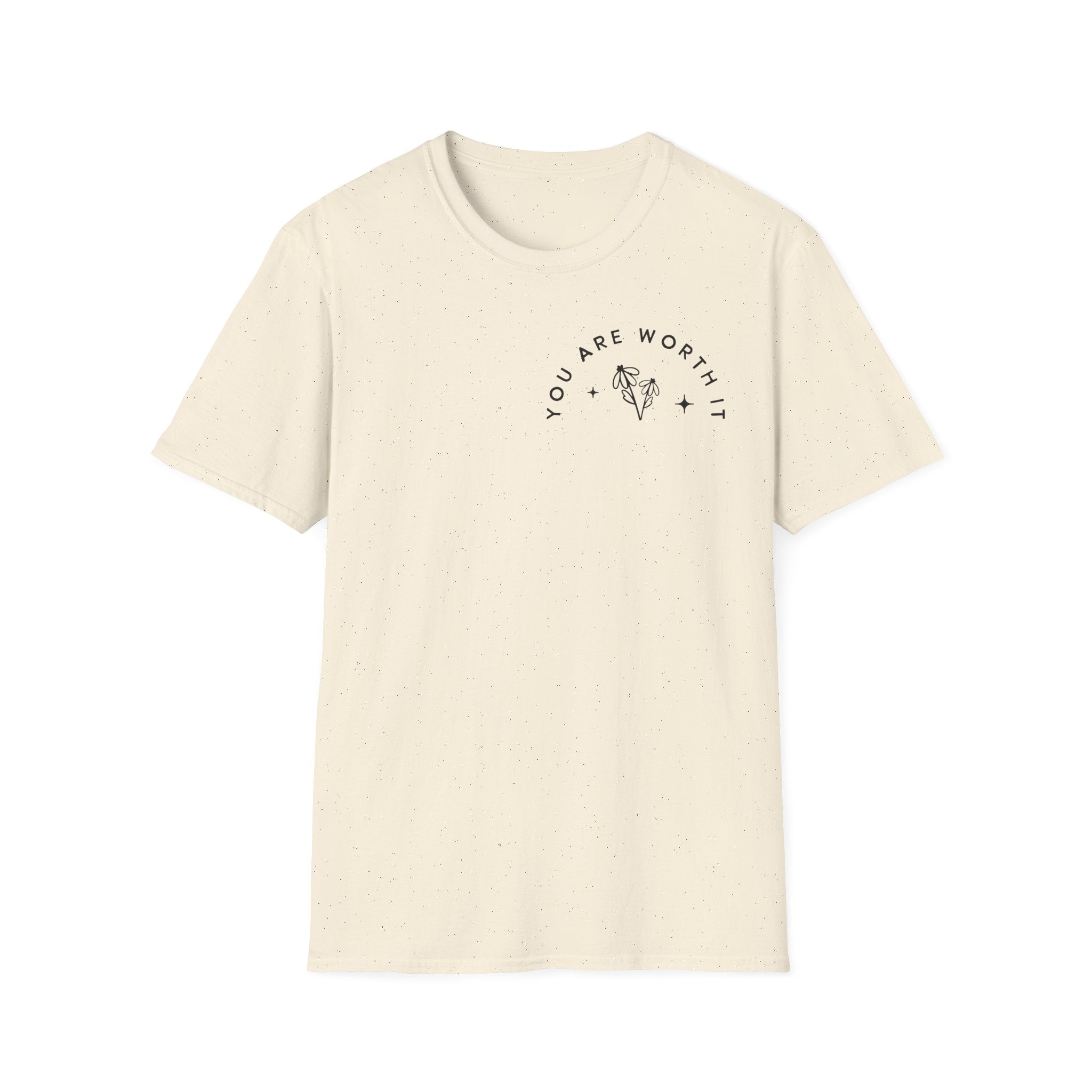 You Are Worth It T-Shirt — Floral Jar Self-Love Tee