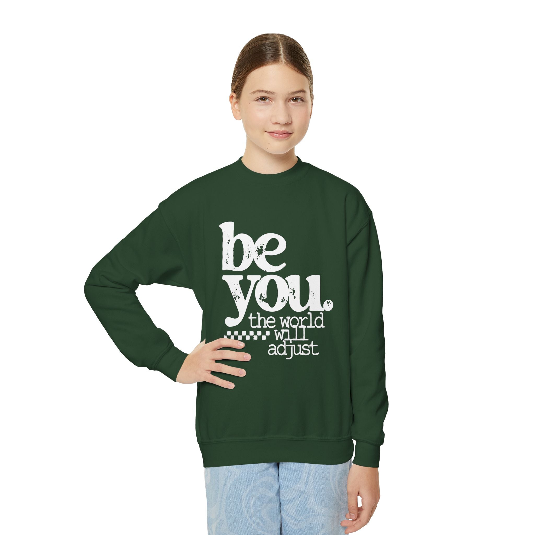 Youth Crewneck Sweatshirt — Classic White Kids Pullover