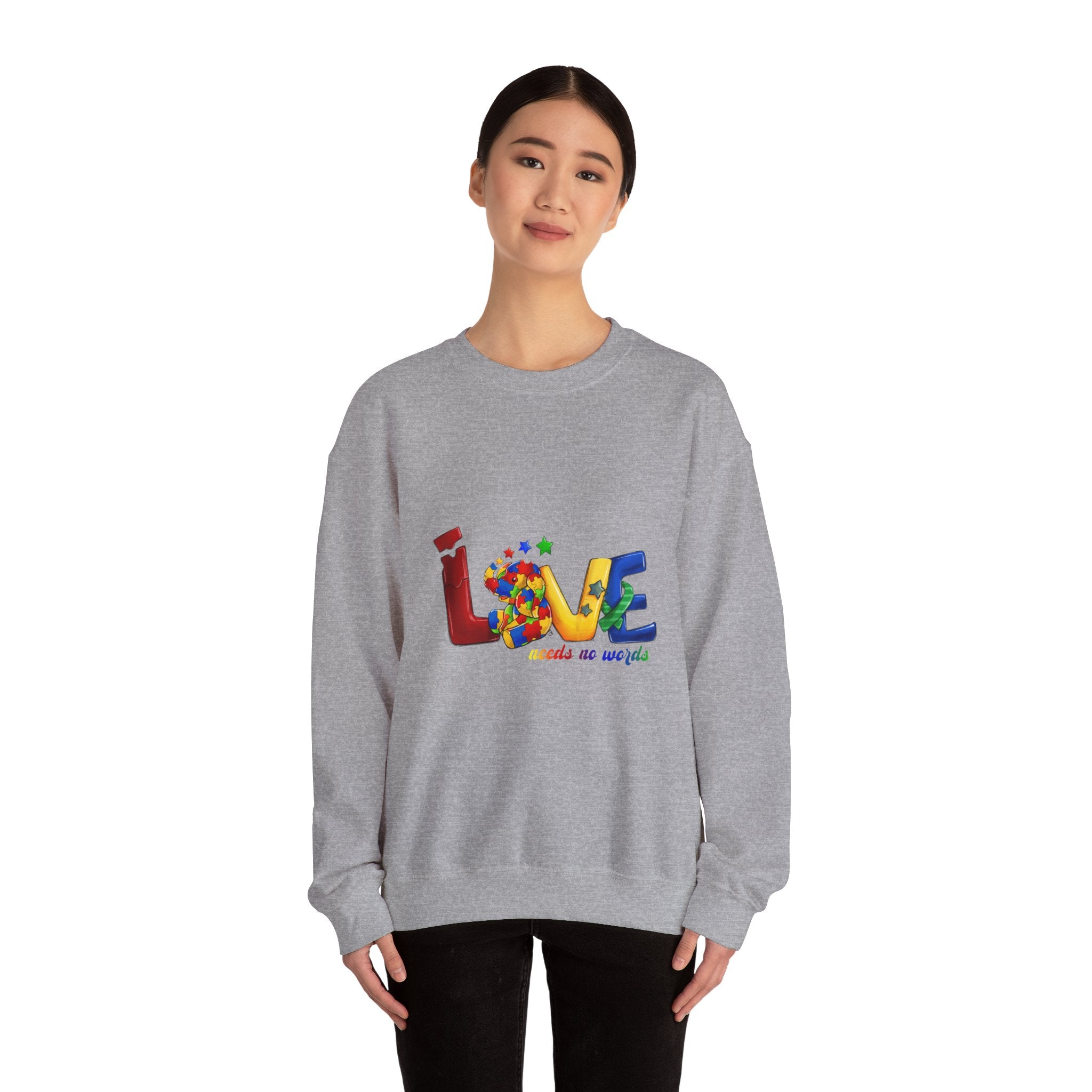 Love Needs No Labels Sweatshirt — Rainbow Pride Crewneck